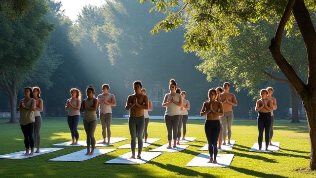 Sessione di Yoga all'aperto a Villa Doria Pamphilj