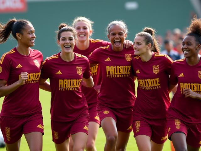 Squadra sportiva che celebra in divise Palatine Performance